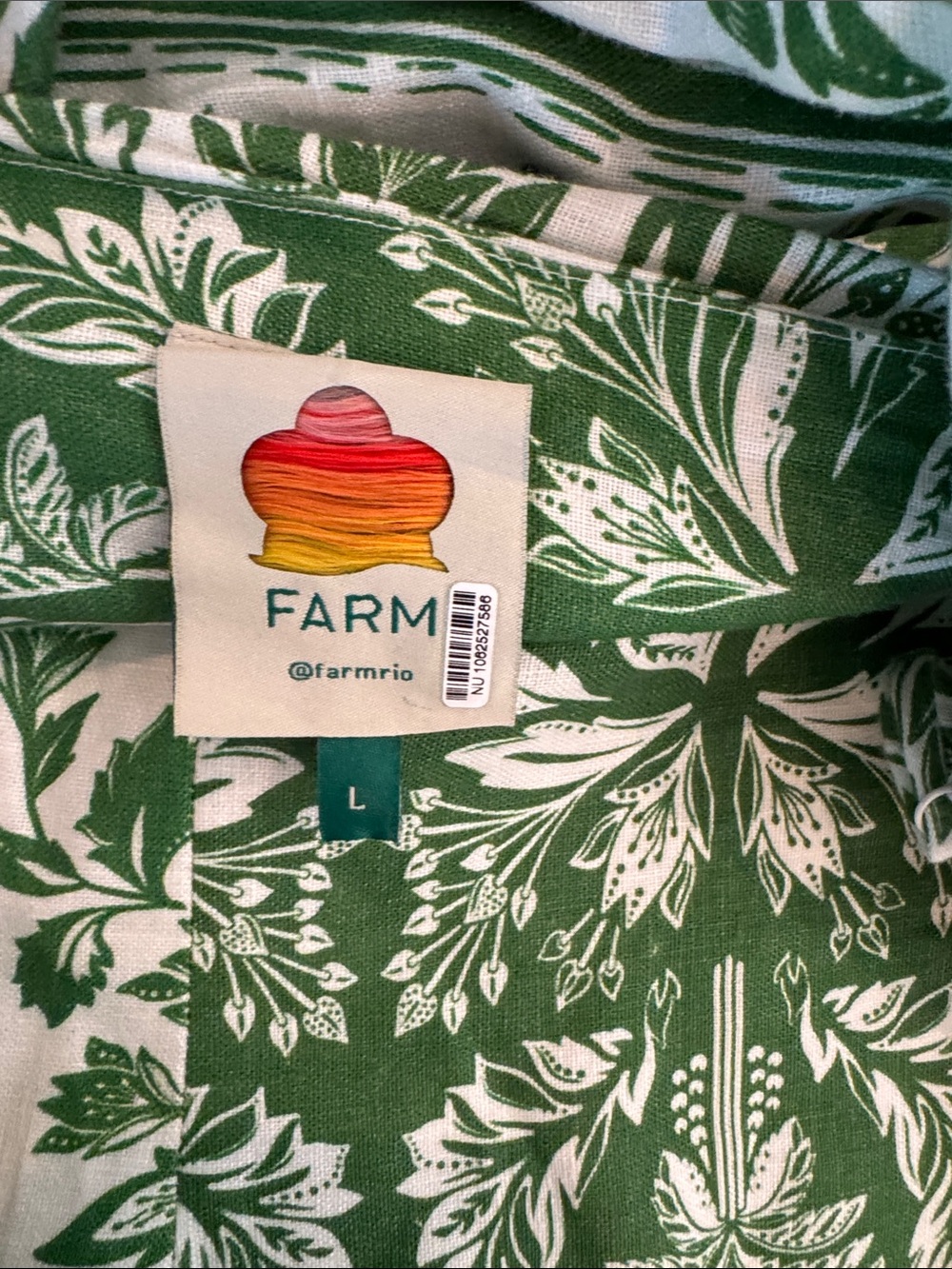 FarmRio Green Printed Midi Sundress - Strappy Floral Design - Picture 3 of 4